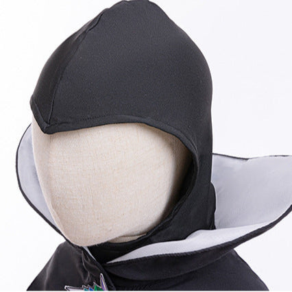 Kids Evil Queen Costume Girls Dress Cloak Crown Party Dress Up Cosplay Outfit