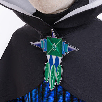 Kids Evil Queen Costume Girls Dress Cloak Crown Party Dress Up Cosplay Outfit