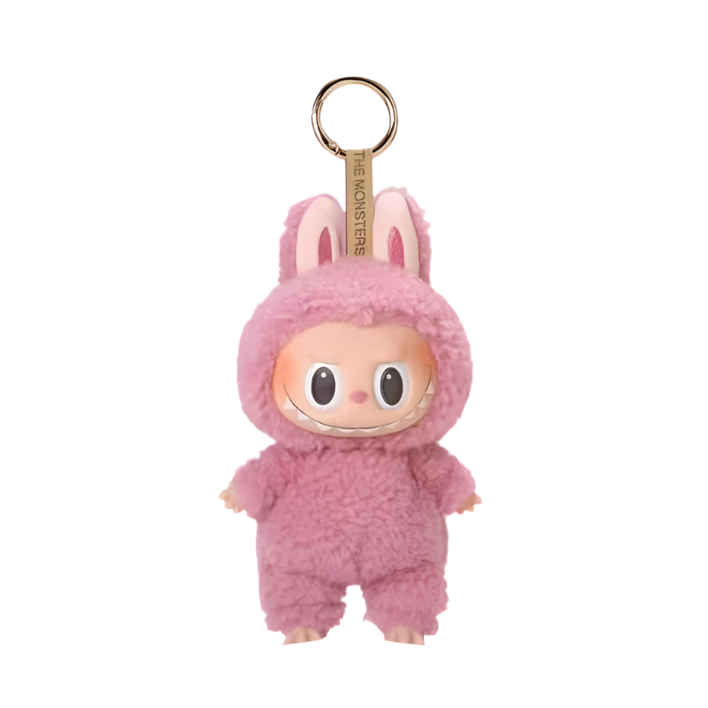 6.7" Labubu Keychain Plush Doll Toy Exciting Macaron Vinyl Face Labubu Plush Keychains