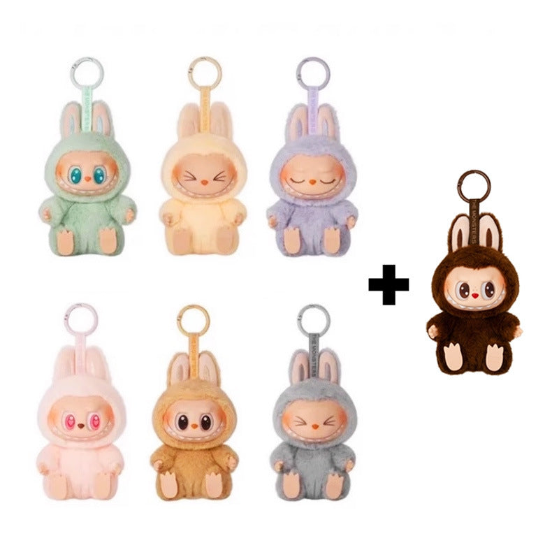 5.91" Labubu The Monster Vinyl Plush Doll Pendant 2nd Generation Have a Seat Labubu