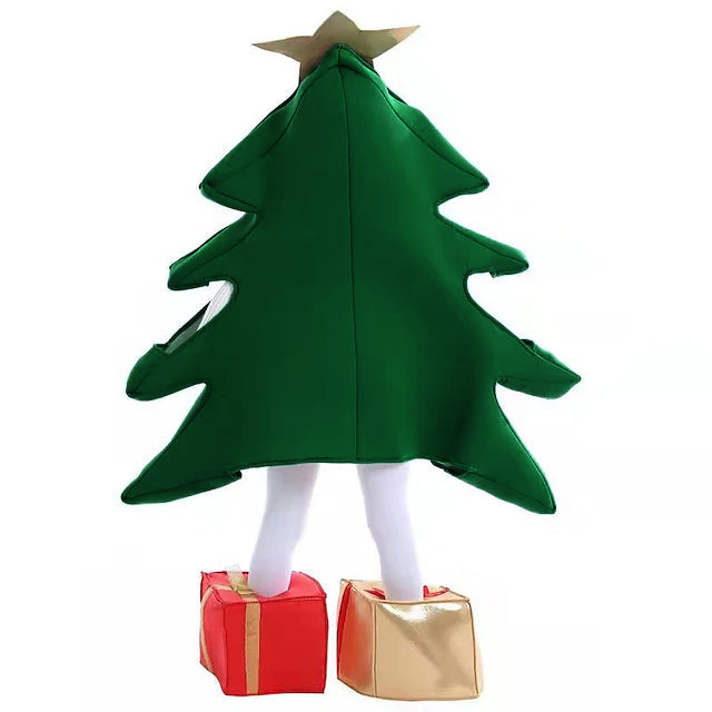 Adult Christmas Tree Costume With Present Shoes Covers Men and Women Funny Christmas Party Outfit