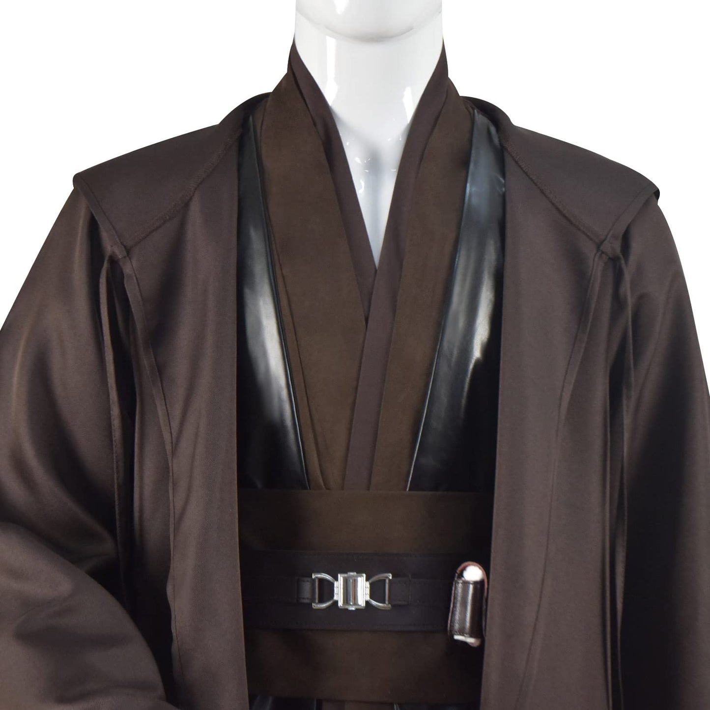 Anakin Skywalker Costume Adult Brown Jedi Hooded Robe Shirt Pants Full Set Outfits