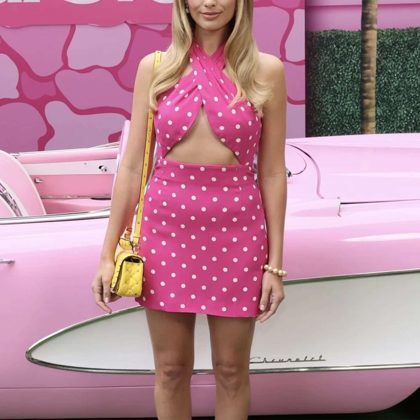 Barbara Movie Margot Robbie Pink Dress Party Carnival Dress Up Outfit