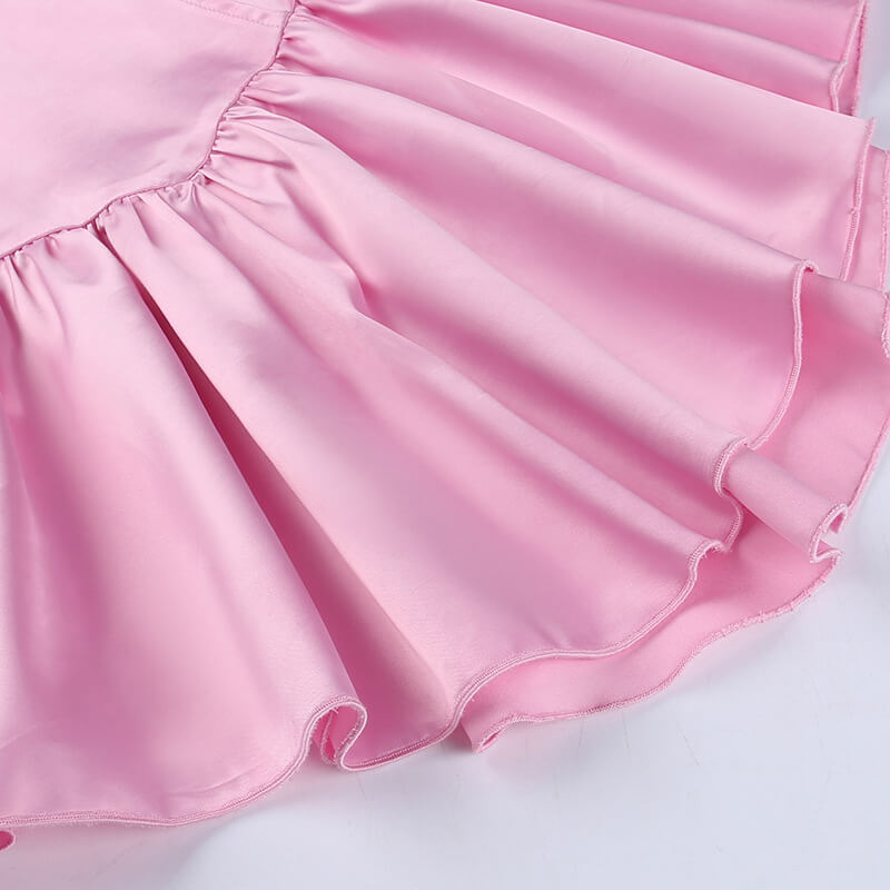 Sexy Barbie Dress Beach Vacation or Night Club Mini DressSpaghetti Straps Short Party Dress with Button