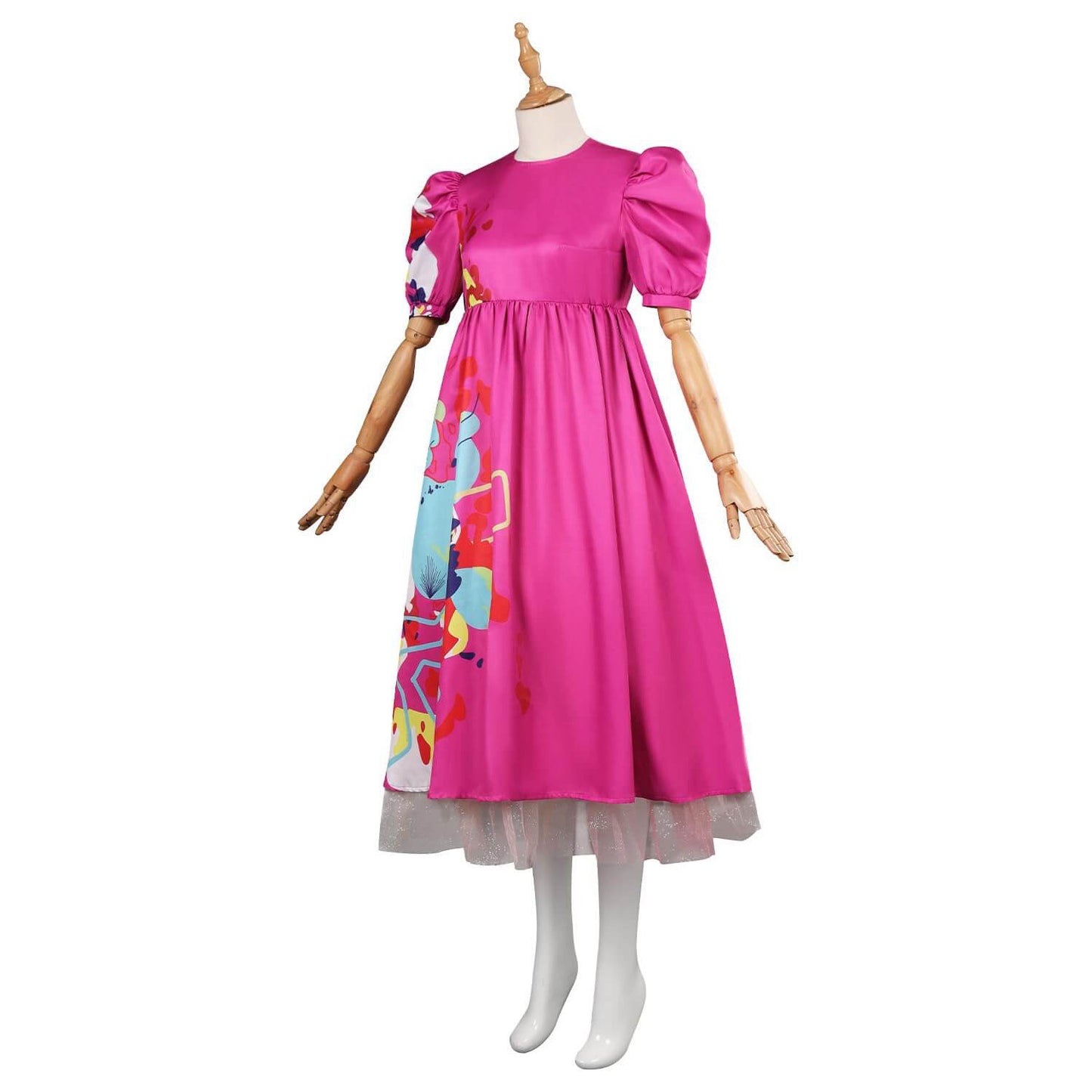 Weird Barbara Costume Movie Kate McKinnon Hot Pink Cosplay Dress Halloween Outfit for Kids Adults