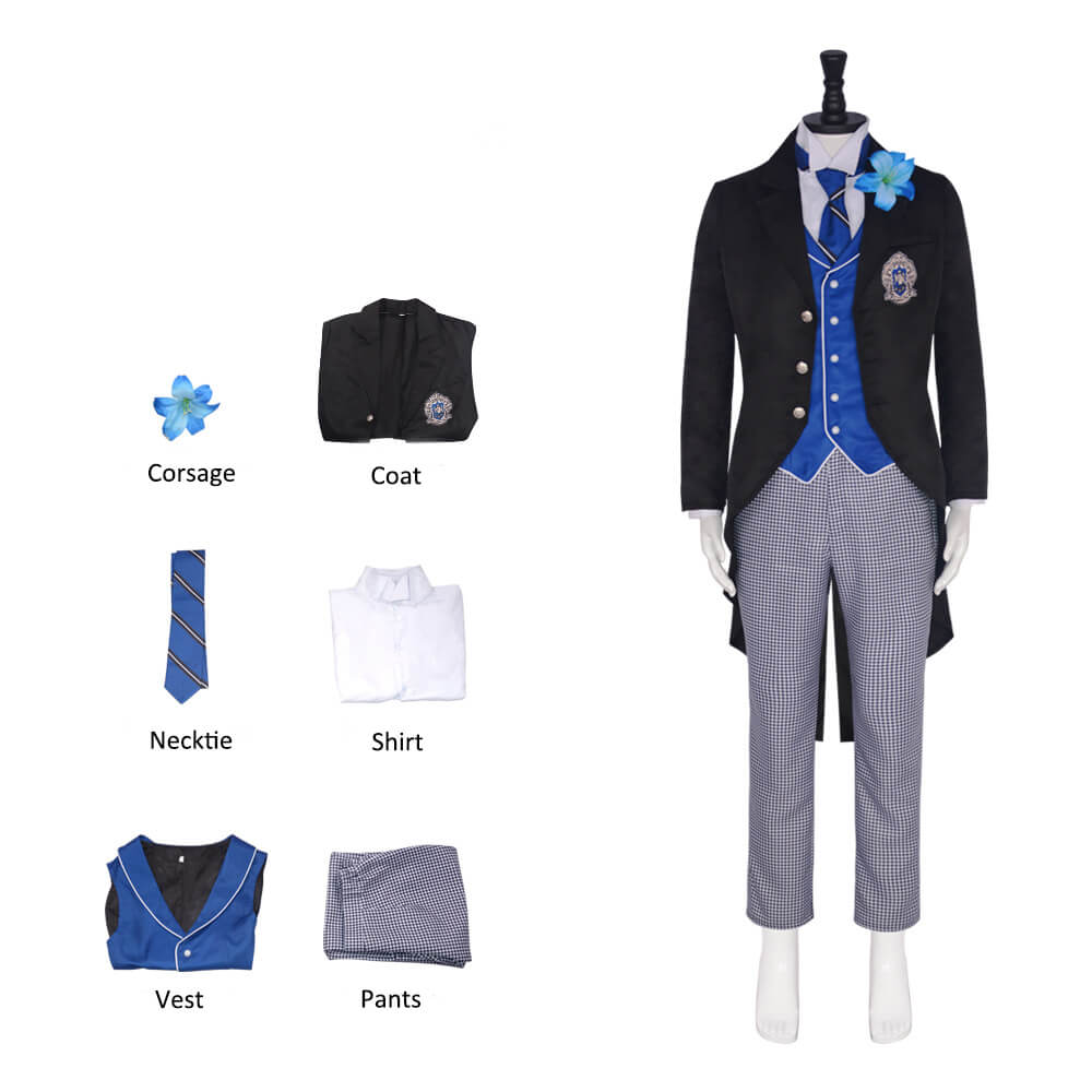 Adult Rorensu Burua Costume Public School Lawrence Bluewer Uniform Suit Cospaly Outfit
