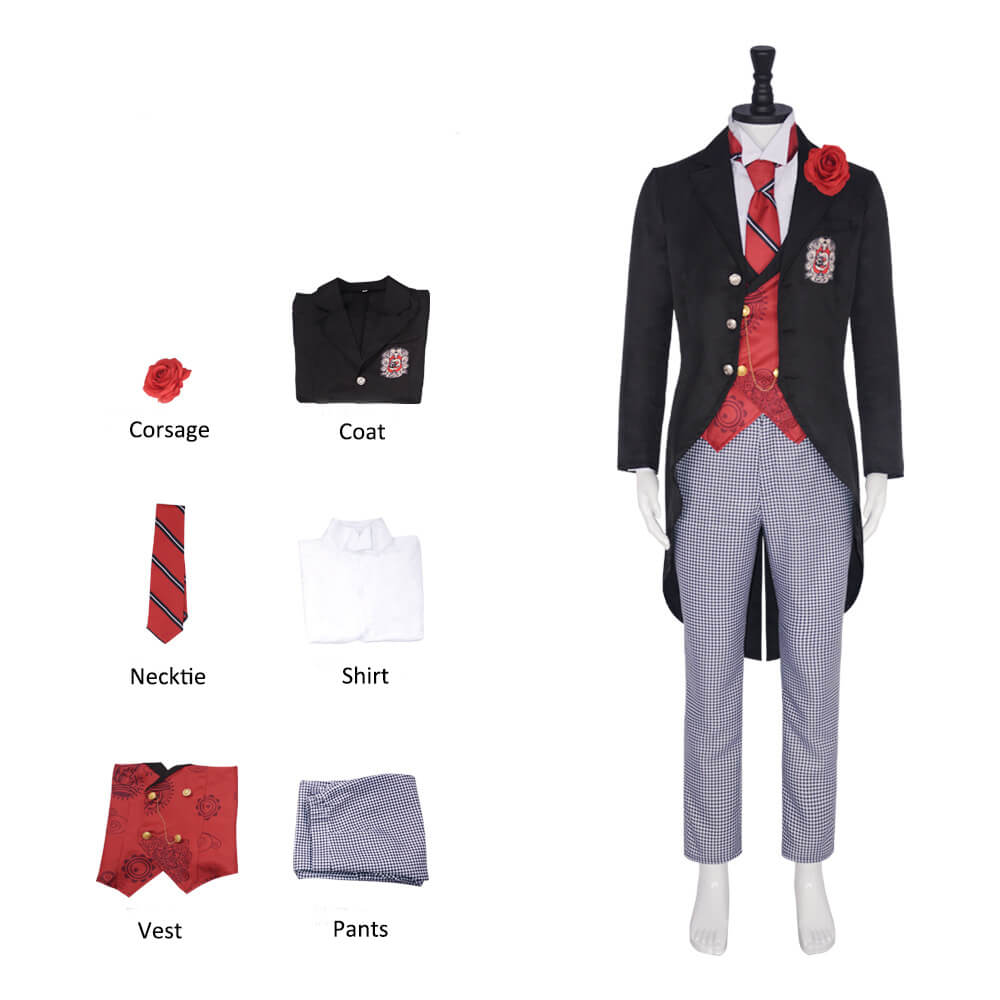 Adult Edoga Redomondo Costume Public School Uniform Suit Dress Up Party Outfit