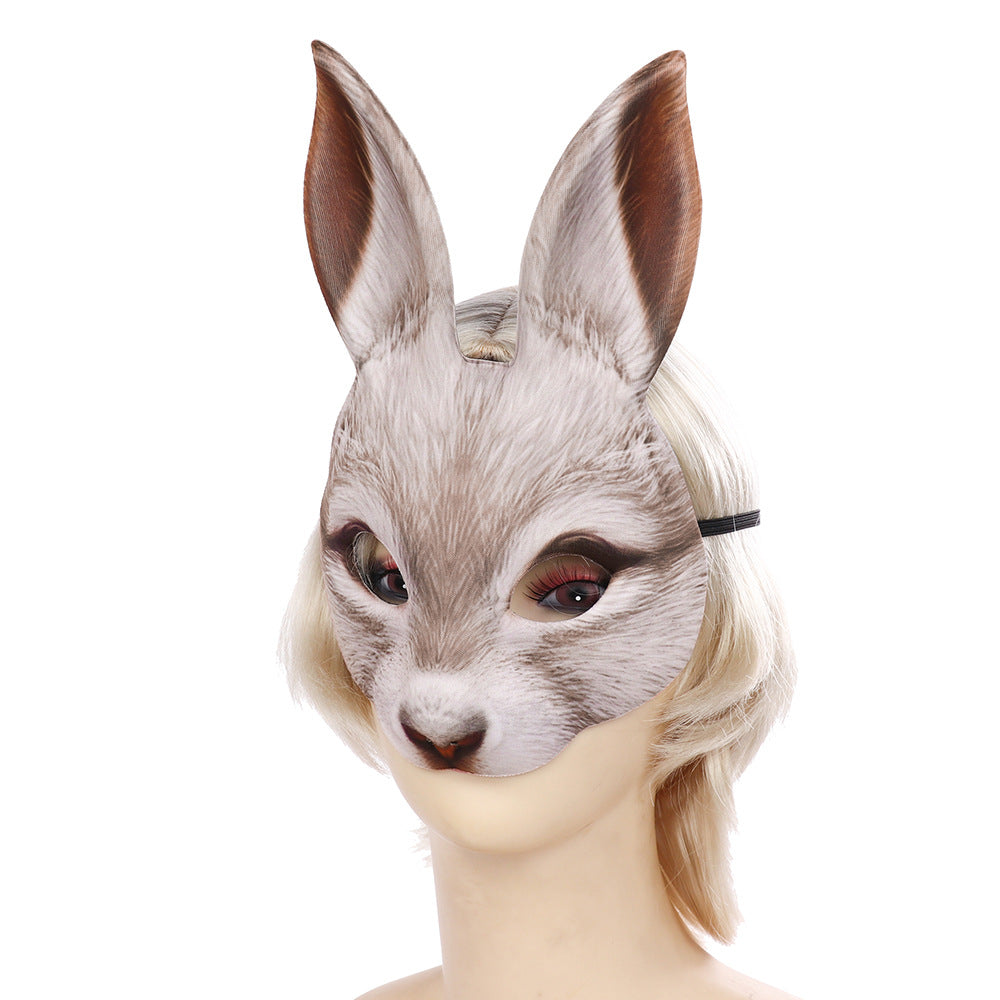Adult Bunny Mask Unisex Rabbit Masquerade Mask Easter Bunny Costume Accessories