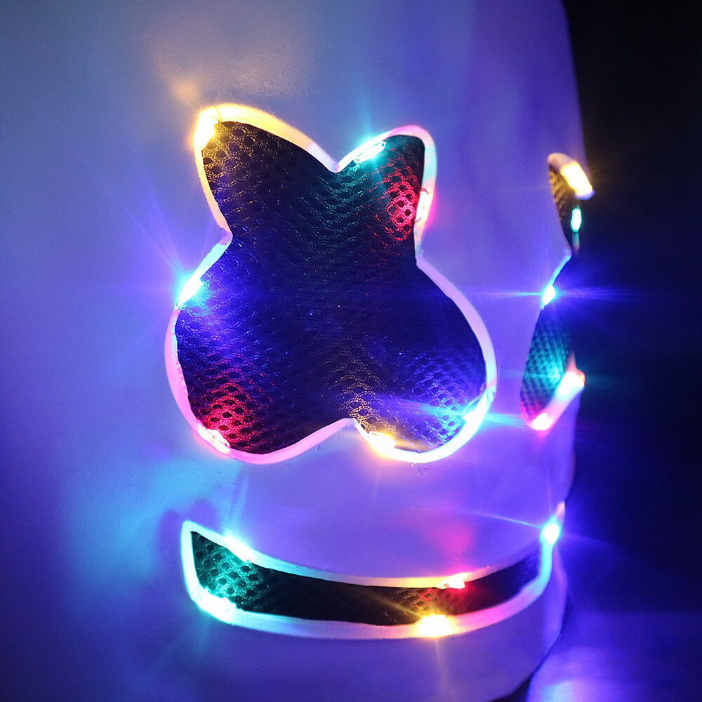 Adults Marshmallow Costume DJ Rock Music Party Halloween Cosplay Outfit