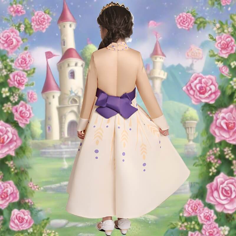 Kids Princess Aanna Dress Halloween Costume Girls Cosplay Party Dress with Accessories