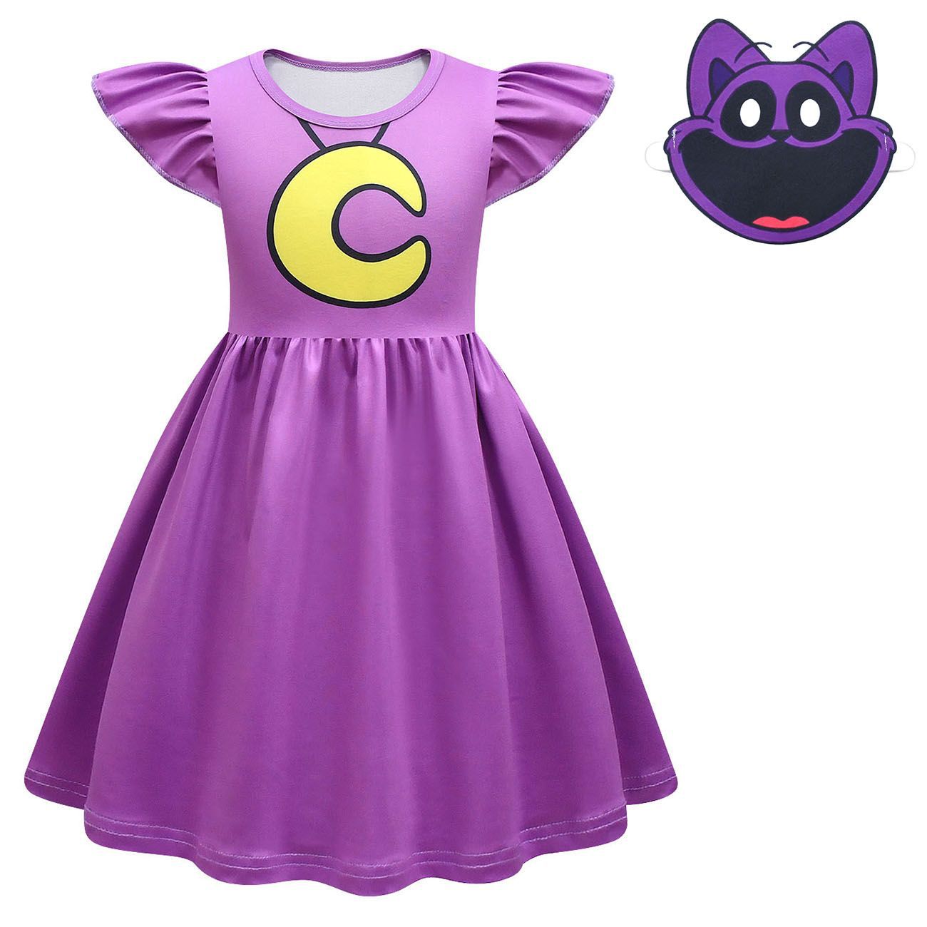 Kids Catnap Costume Girls Catnap Cosplay Dress Mask and Bag