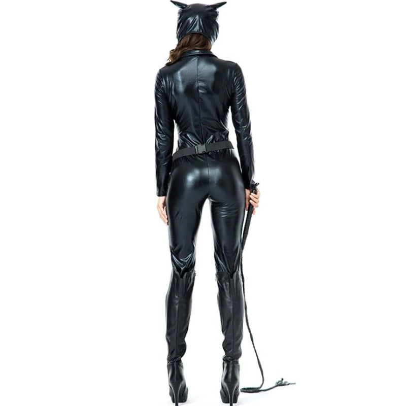 Sexy Black Cat Womens Costume Halloween Adult Party Cosplay Suits