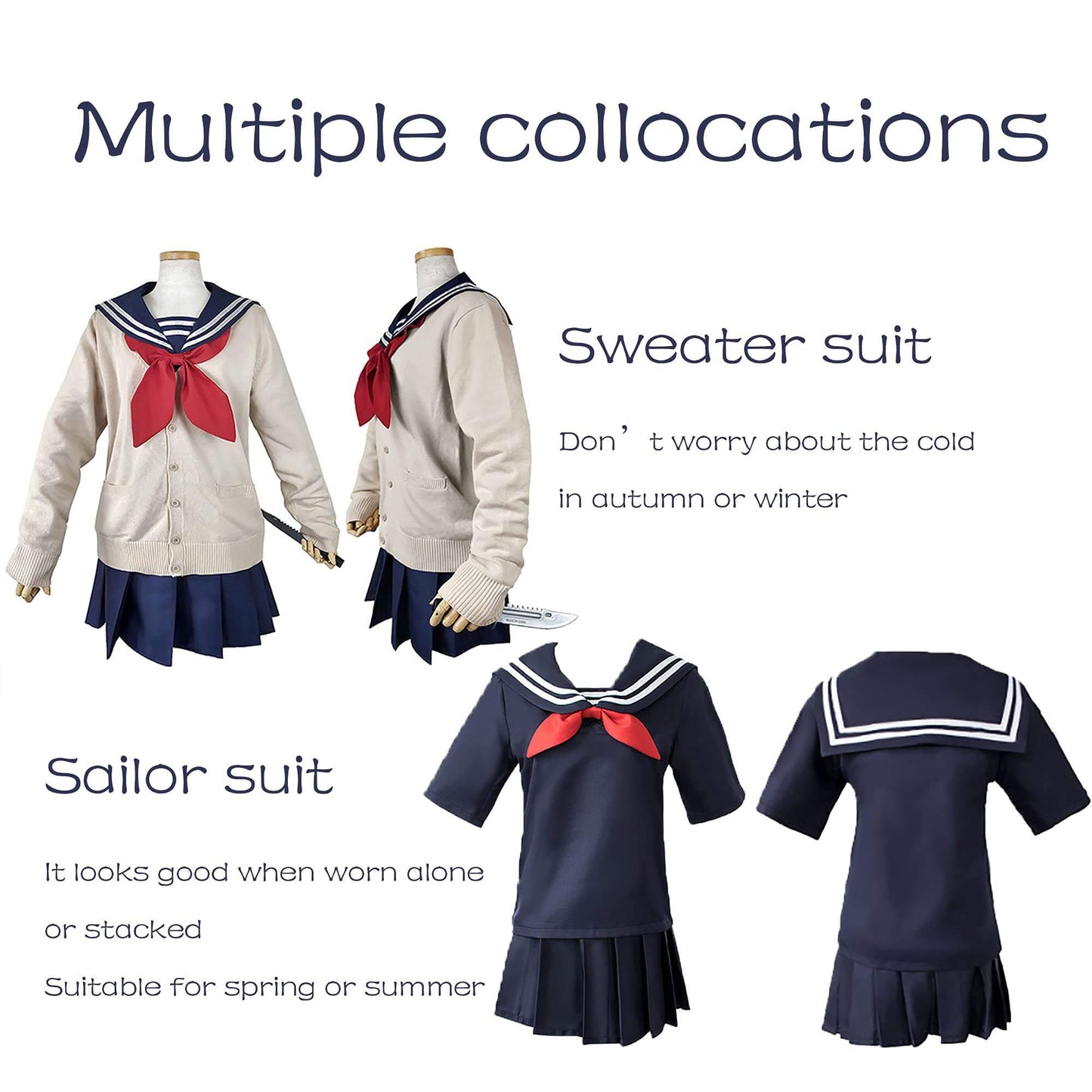 Adult Himiko Toga Cosplay Costume Villains Uniform Full Set Halloween Outfit for Carnival