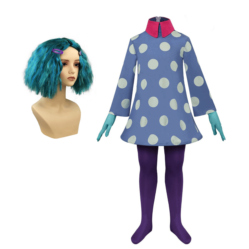 Inside 2 Envy Costumes Girls and Women Envy Cosplay Dress with Pantyhose Halloween Costume