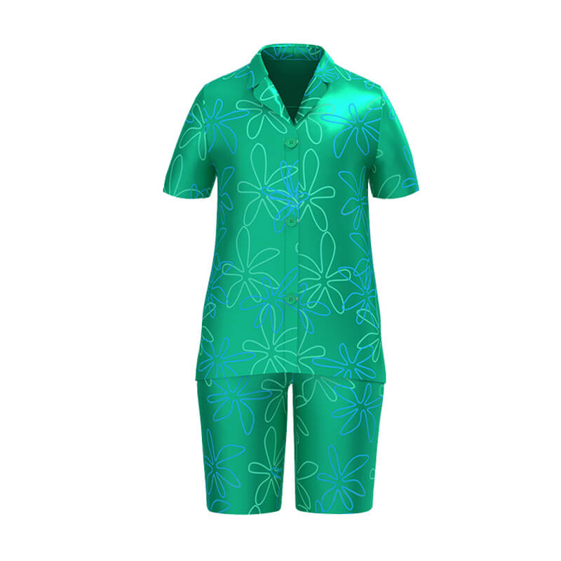 Inside Joy DIsgust Pajamas Movie Joy Costume Silk Sleepwear Disgust Sleep Shirts and Pants 2pcs Suit