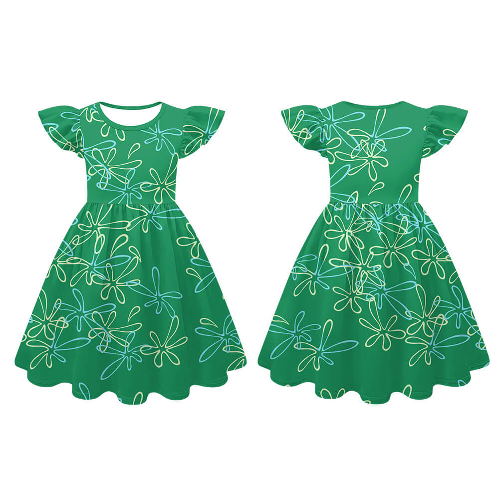 Kids Joy Dress Disgust Movie Cosplay Costume Party Dress Role Play Birthday Dress