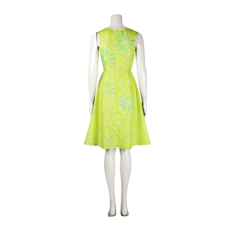 Inside Out Joy Dress and Mask Party Cosplay Joy Costume Sleeveless Yellow Dress