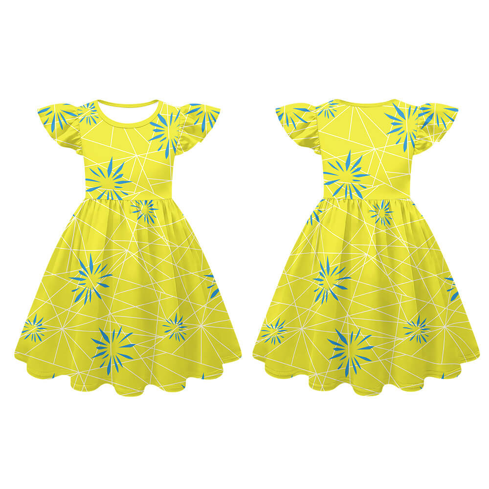 Kids Joy Dress Disgust Movie Cosplay Costume Party Dress Role Play Birthday Dress