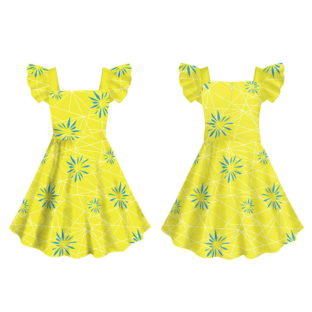 Kids Joy Dress Disgust Movie Cosplay Costume Party Dress Role Play Birthday Dress