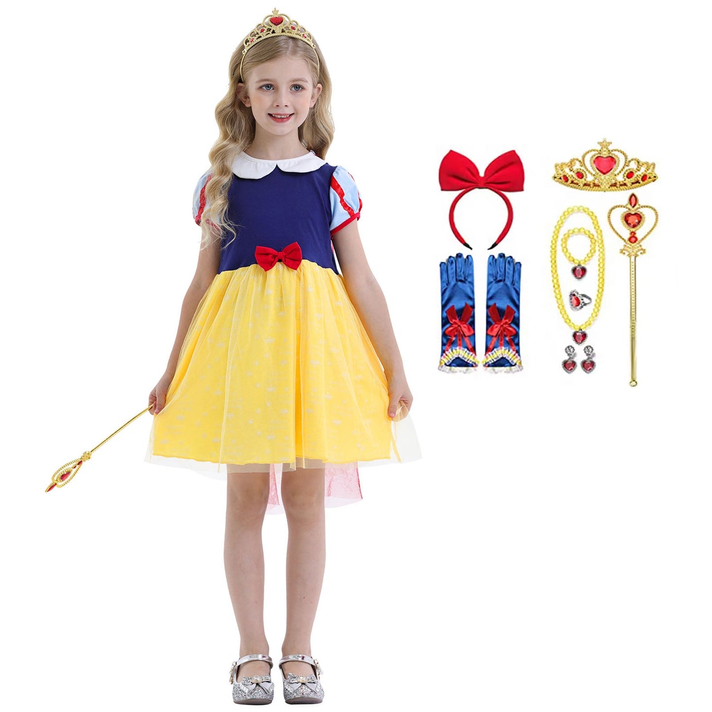 Little Girls Princess Dresses Party Carnival Dress Up Kids Princess Costume