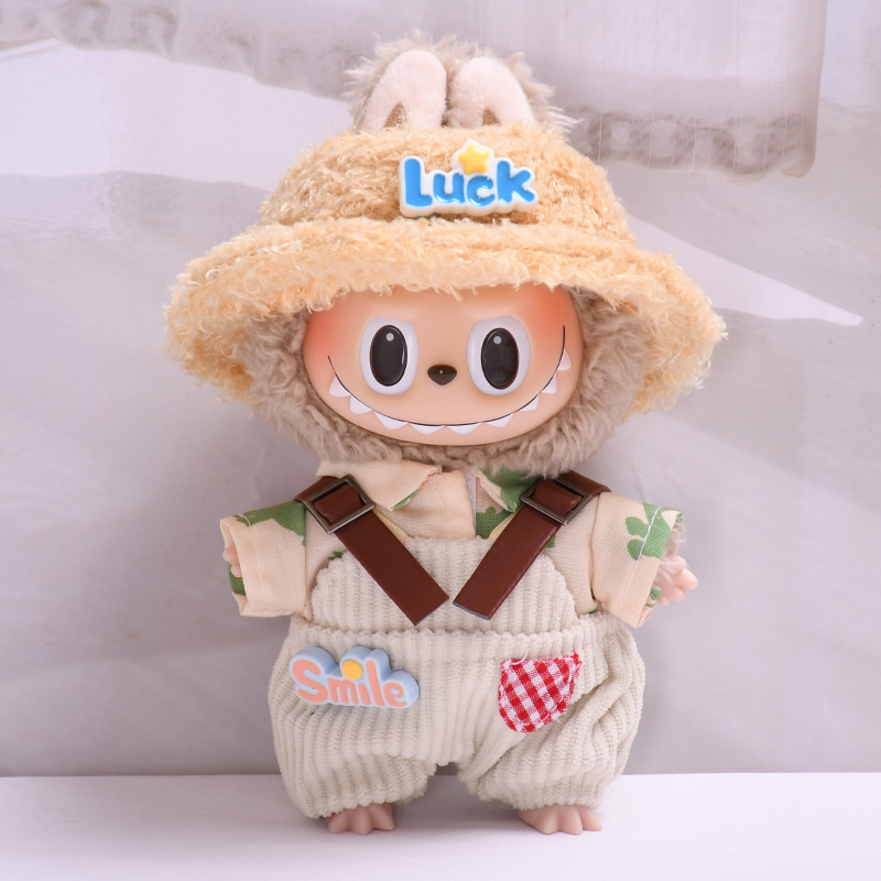 6.7" Labubu Doll with Clothes The Monster Toffee Plush Clothing Full Set