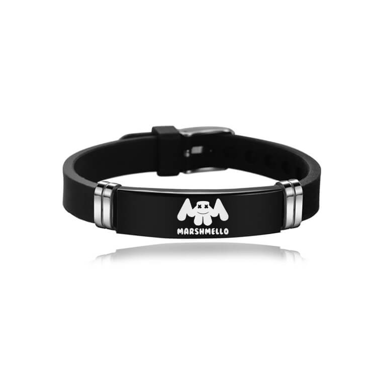 DJ Marshmallow Bracelets DJ Marsh-mello Smiley Face Wristbands Adjustable