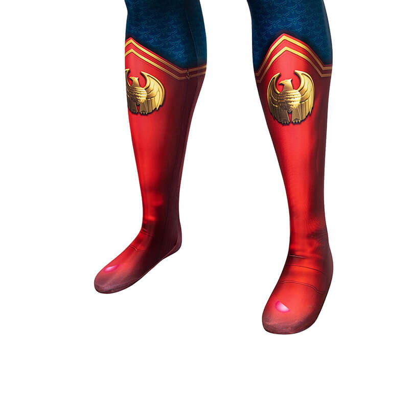 Mens Homelander Costume Boys Cosplay Jumpsuit with Cape for Dress Up Party