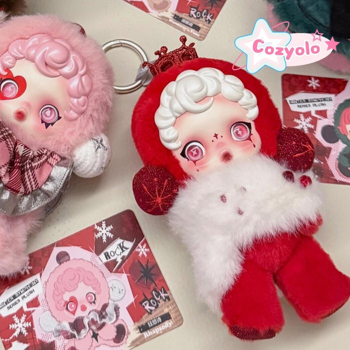 5.3'' Soft Vinyl Plush Toy Winter Symphony Series Bag Pendant Holiday Gifts
