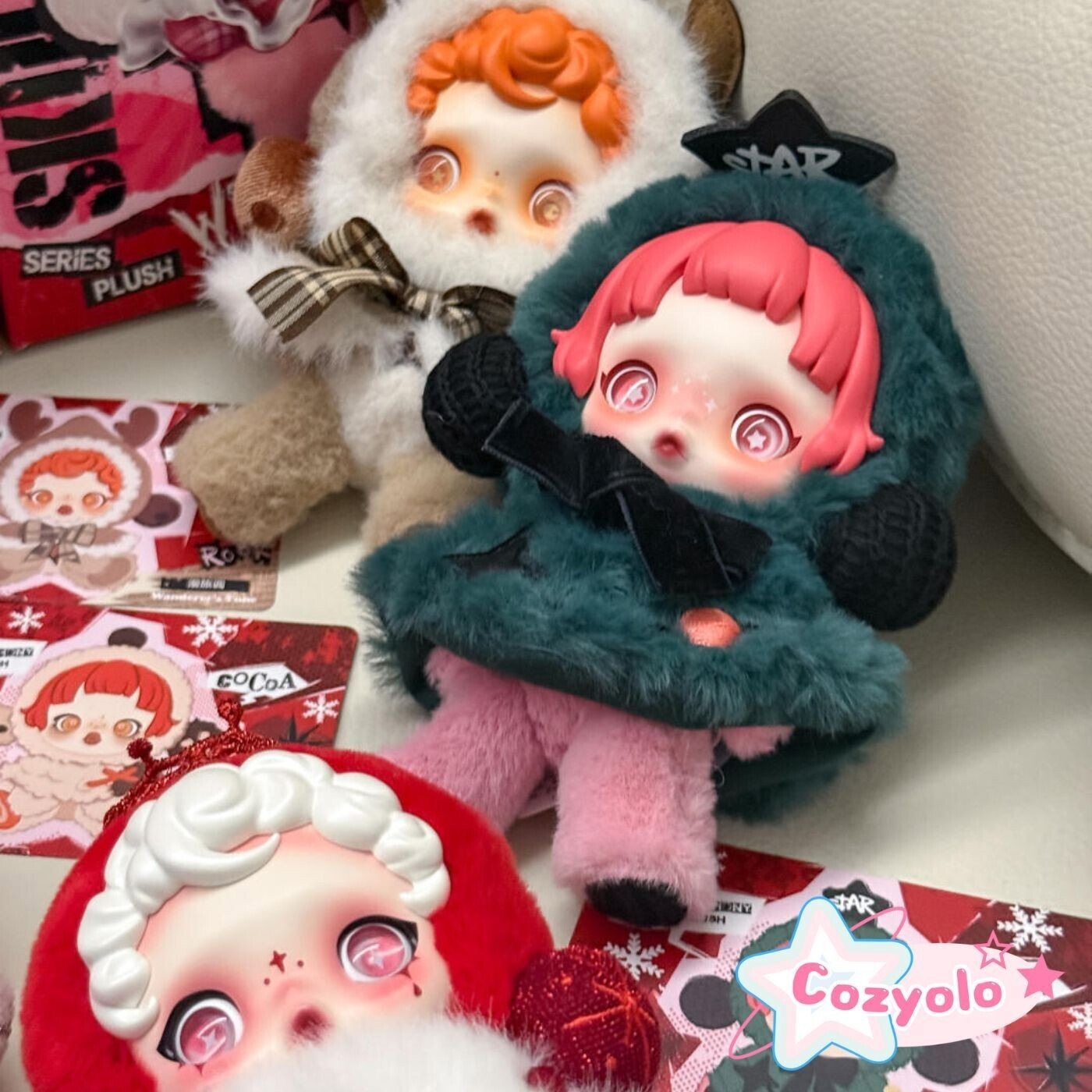 5.3'' Soft Vinyl Plush Toy Winter Symphony Series Bag Pendant Holiday Gifts