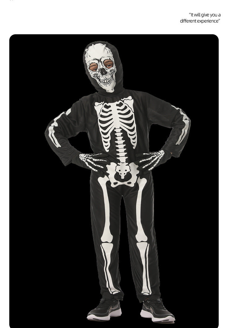 Halloween Glow-in-the-Dark Skull Costume for Kids