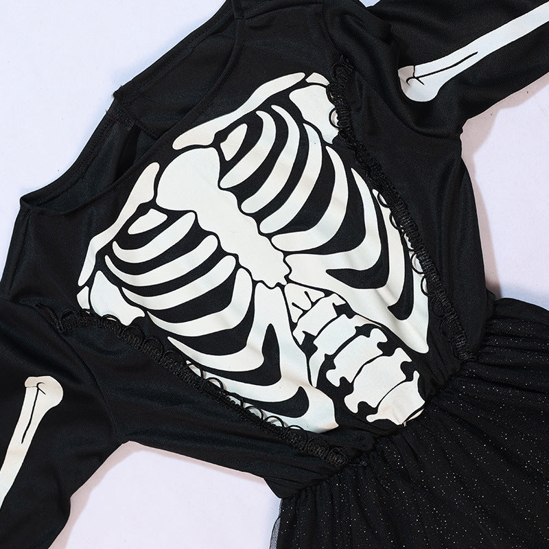 Halloween Women's Glow-in-the-Dark Skeleton Witch Clothes