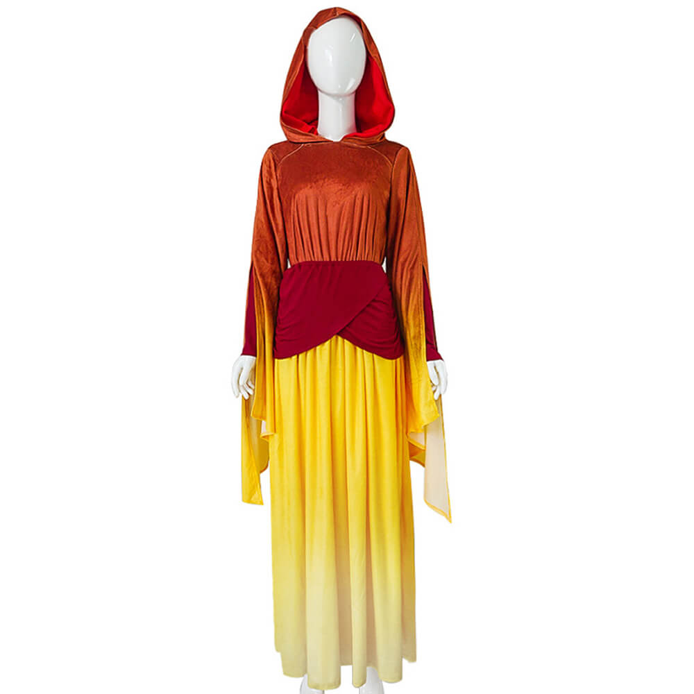 Padme Costume Flame Handmaiden Gown Princess Amidala Costume The Phantom Menace