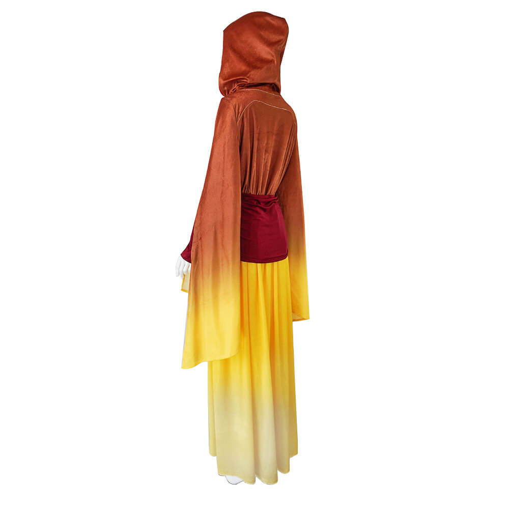 Padme Costume Flame Handmaiden Gown Princess Amidala Costume The Phantom Menace