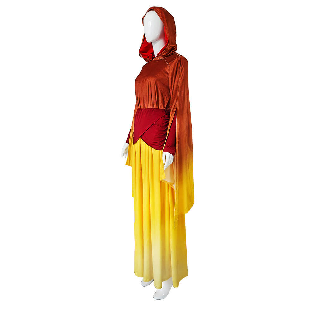 Padme Costume Flame Handmaiden Gown Princess Amidala Costume The Phantom Menace