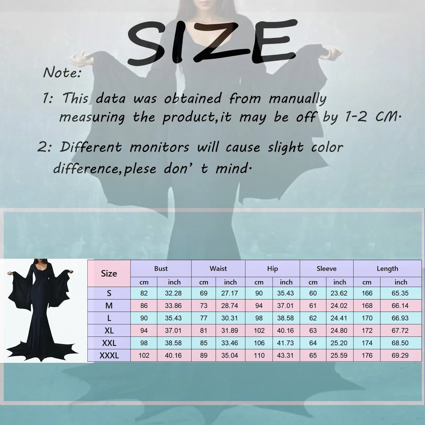 Morticia Addams Costume Women Vampire Bat Dress Adams Family Cosplay Outfit