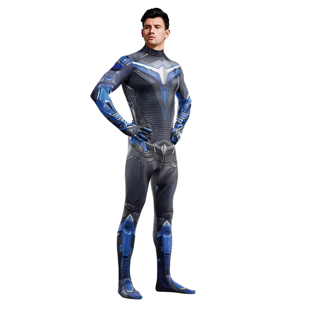 Movie Gotham Knights Nightwing Cosplay 3D Jumpsuit Women Men Bat Cosplay Costume
