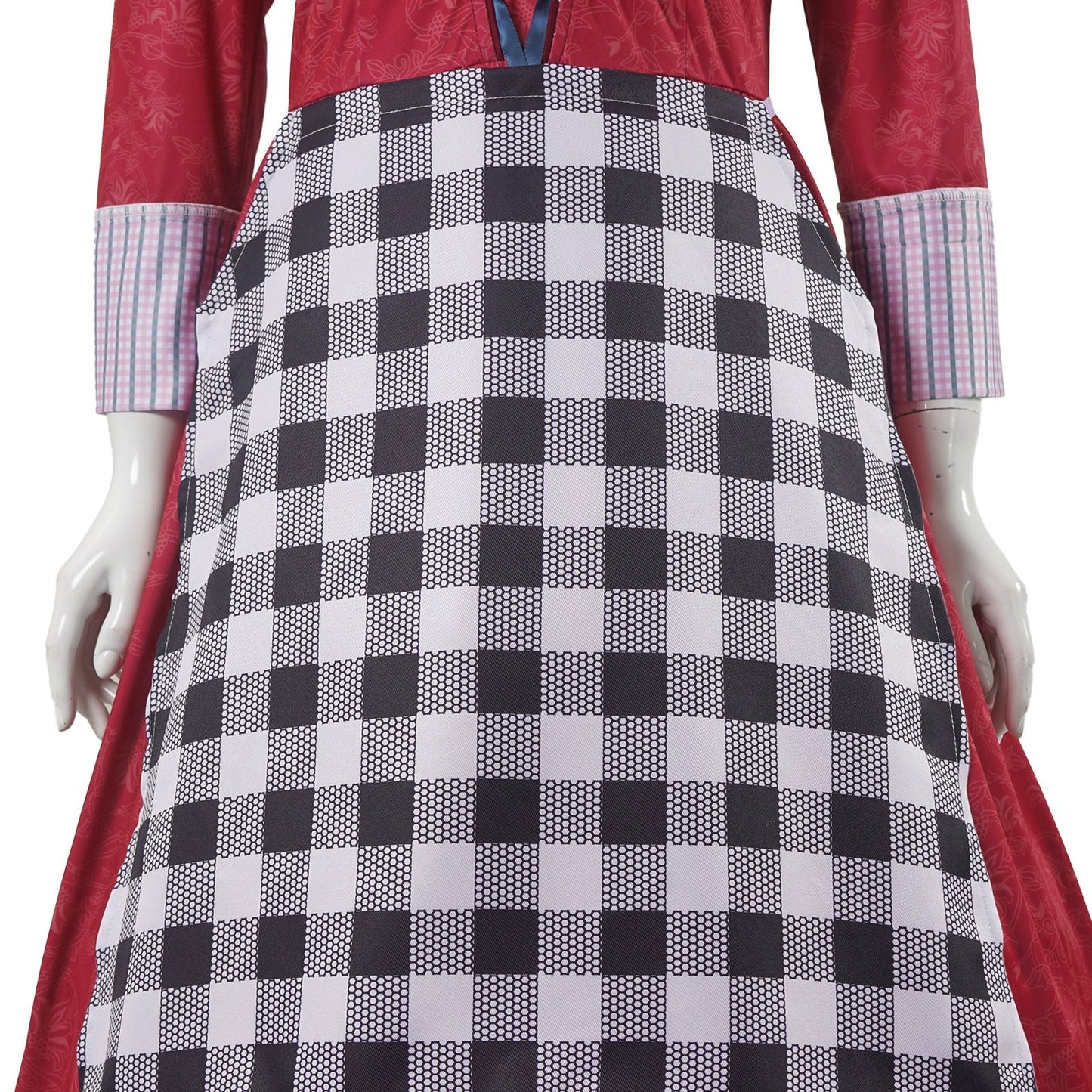 Women Princess Cosplay Maid Costume Red Party Maid Apron Dress