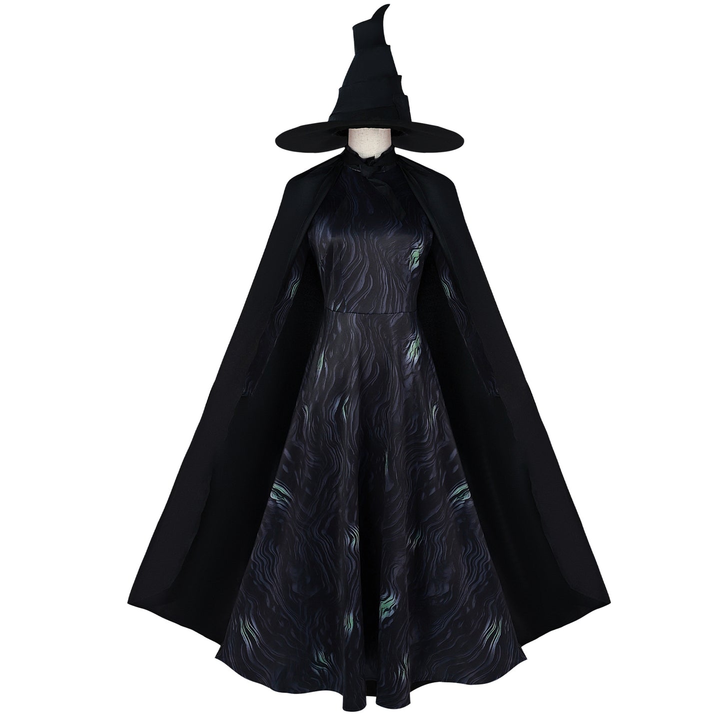 Wicked Movie Cosplay Costume Elphaba Dress Cloak Hat Outfit The Good Witch Costume for Party Event Musical