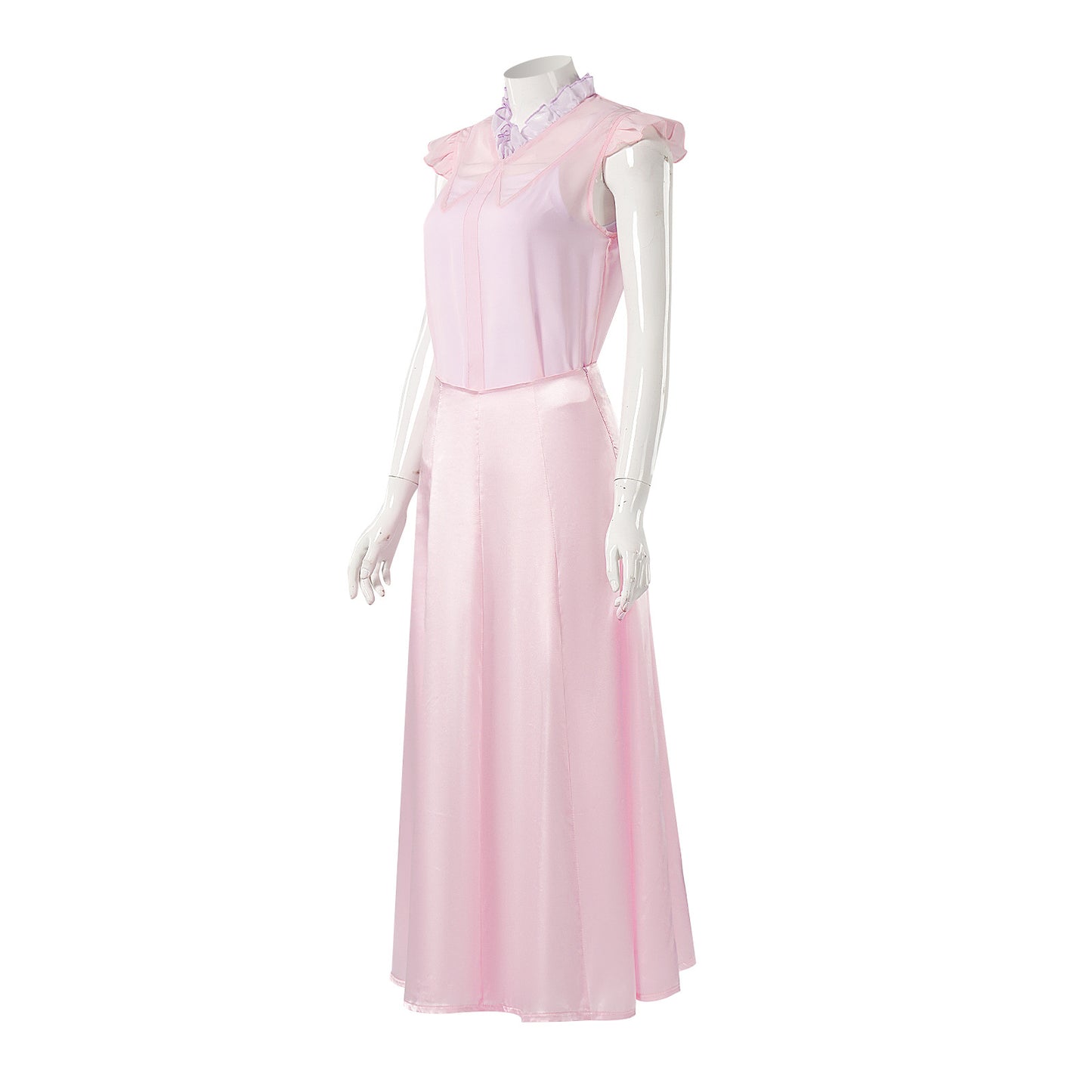 Glinda Pink Dress Women Witch Cosplay Costume Set