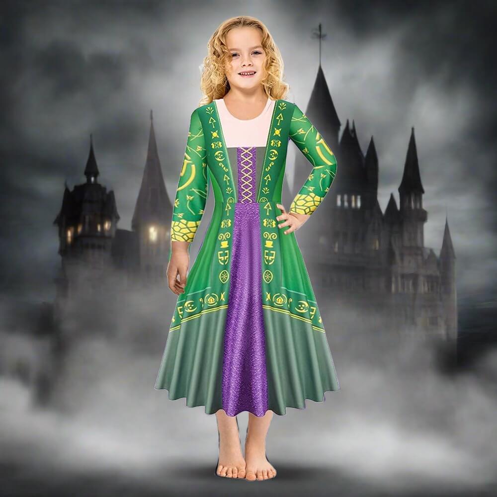 Kids Winifred Sanderson Costume Halloween Cosplay Dress Up 3-10Y