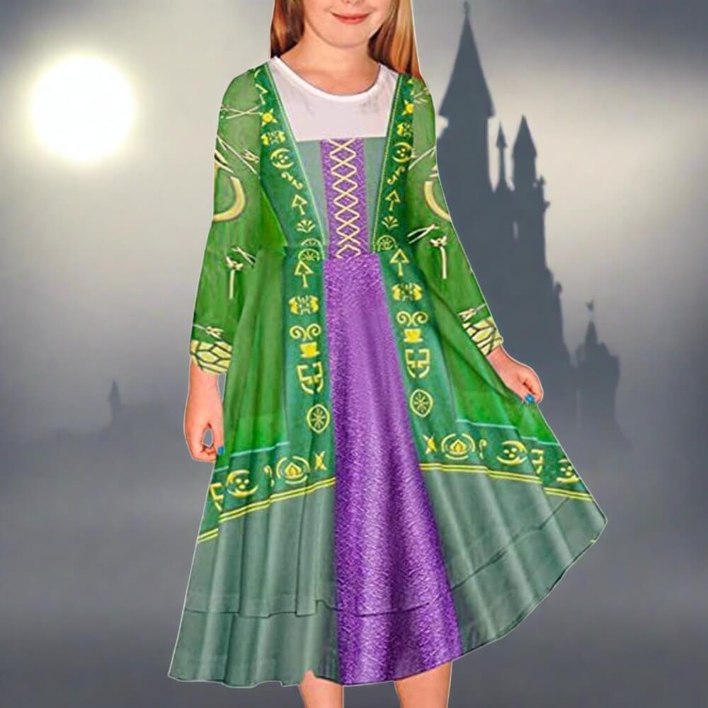 Kids Winifred Sanderson Costume Halloween Cosplay Dress Up 3-10Y