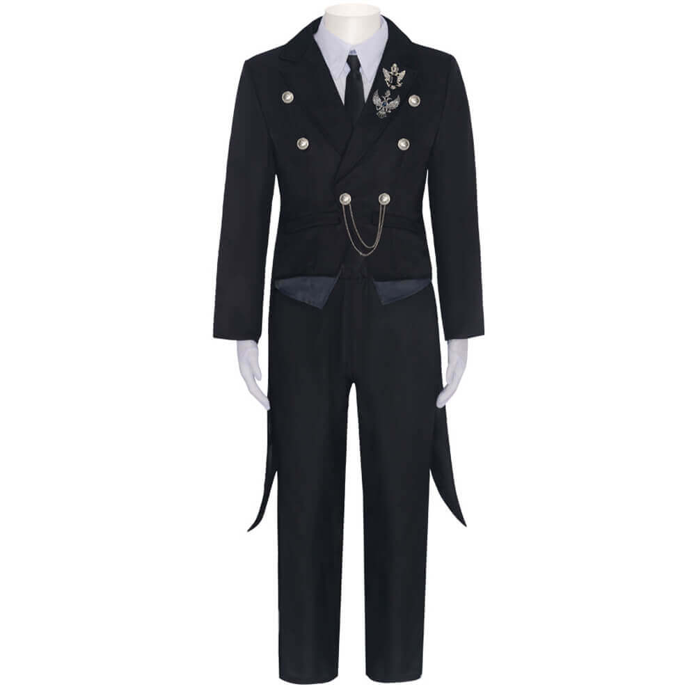 Mens Sebastian Michaelis Costume Sebastian Cosplay Outfit Halloween Dress Up Full Set