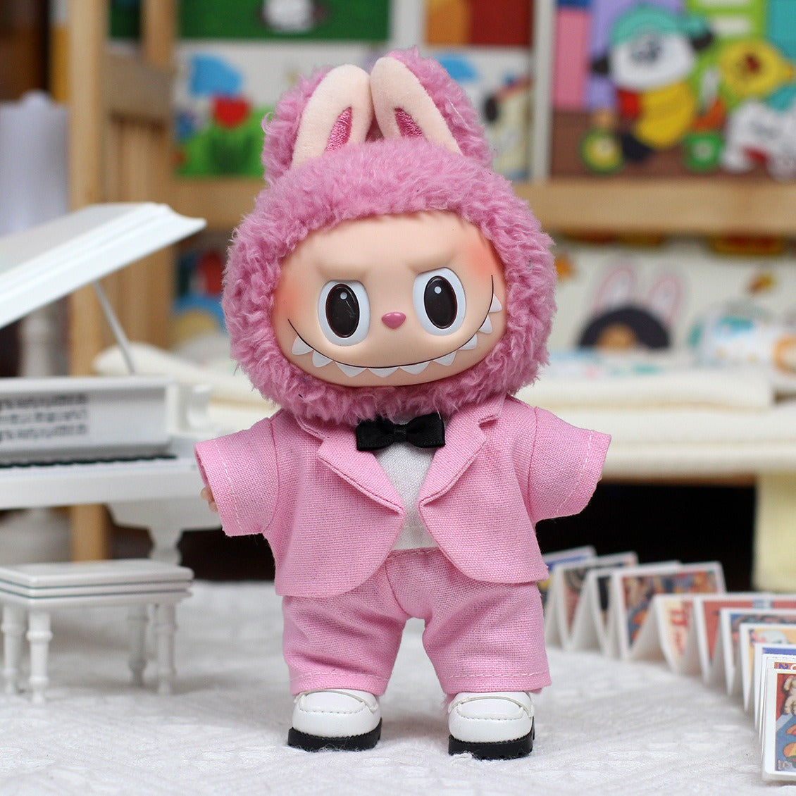 6.7in Labubu Clothes 2 Piece in Bundle Cute Couple Plush Doll Outfits Accessories