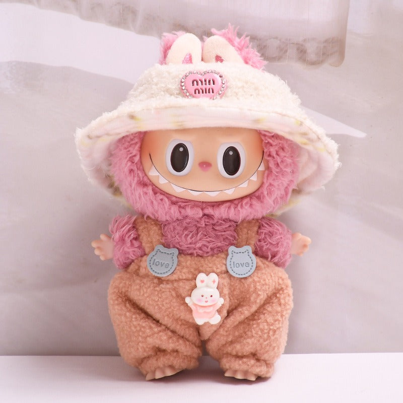 6.7" Labubu with Clothing The Monster Doll Lychee Berry Costume with Vinyl Plush Toy and Accessories