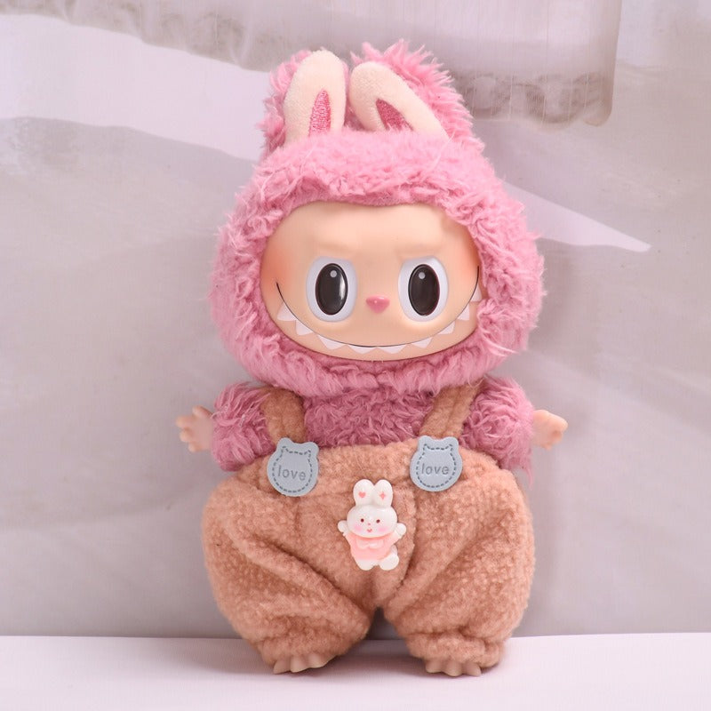 6.7" Labubu with Clothing The Monster Doll Lychee Berry Costume with Vinyl Plush Toy and Accessories