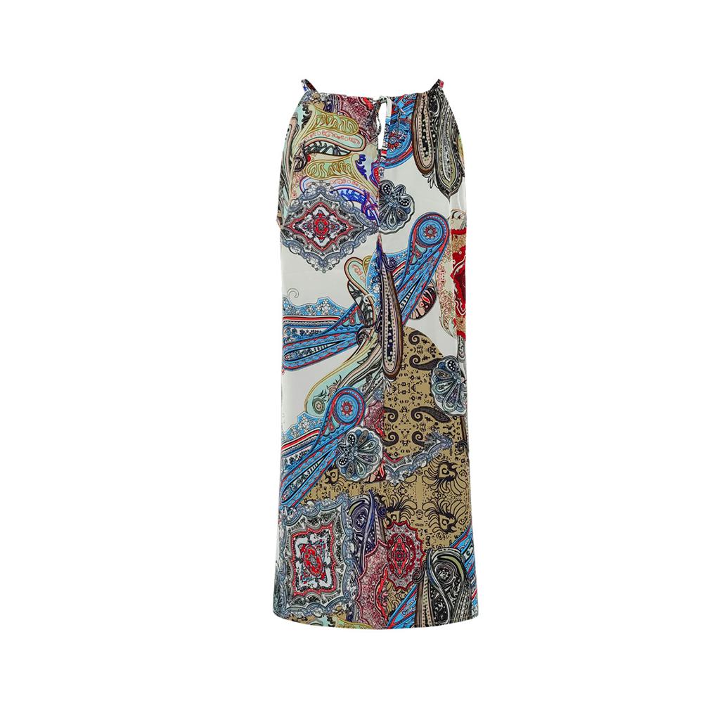 Floral Print Tie Back Halter Neck Mini Dress