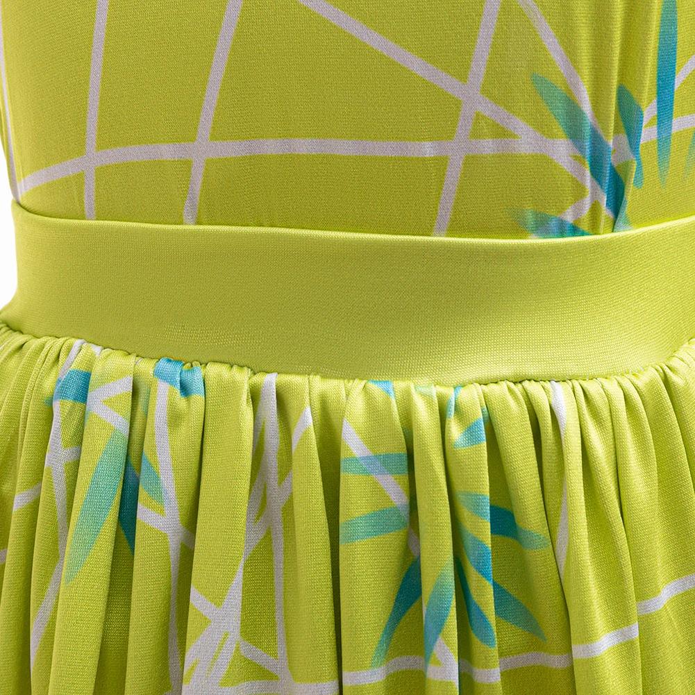 Girls Joy Dress Movie Cosplay Outfit Birthday Party Dress Yellow Printing Dress