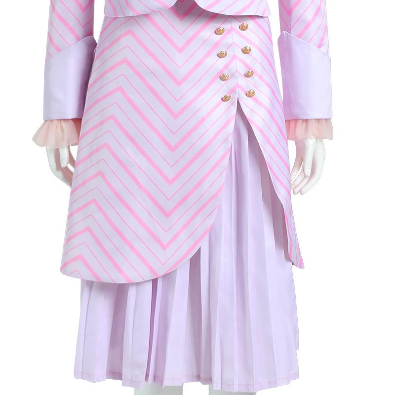Wicked Movie Glinda Costume The Good Witch Costume Coat Shirt Dress Set