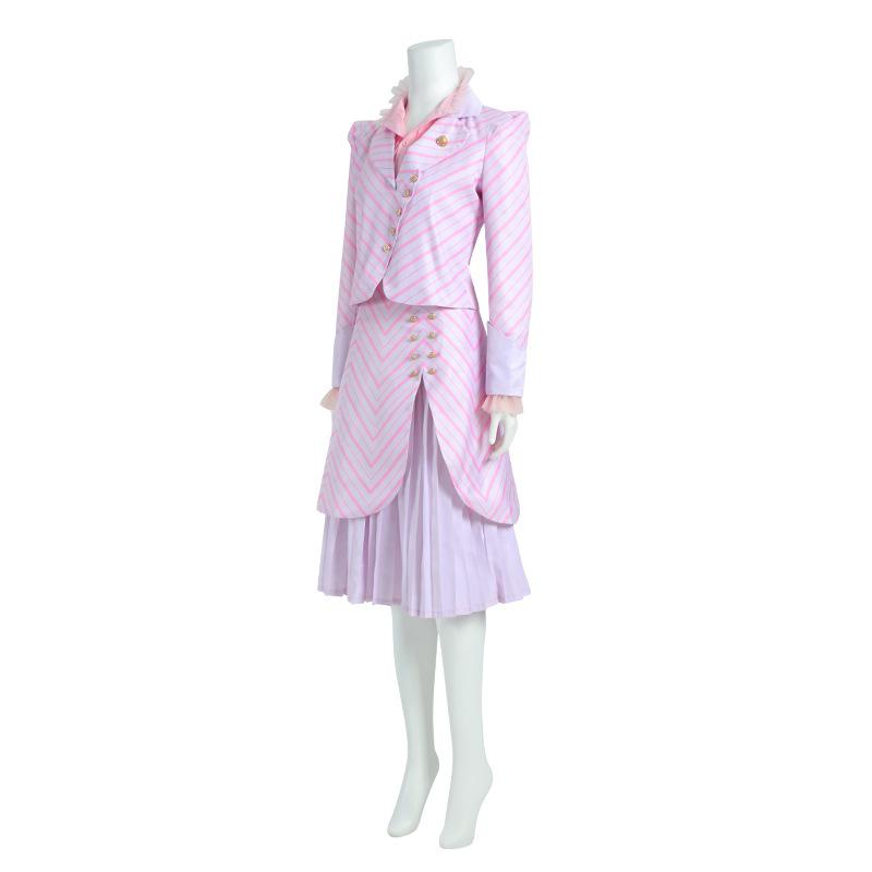 Wicked Movie Glinda Costume The Good Witch Costume Coat Shirt Dress Set