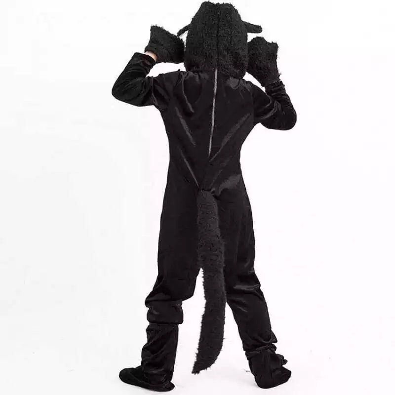 Family Cat Costumes Adult and Kids Black Cat Costume Family Dress Up Suit